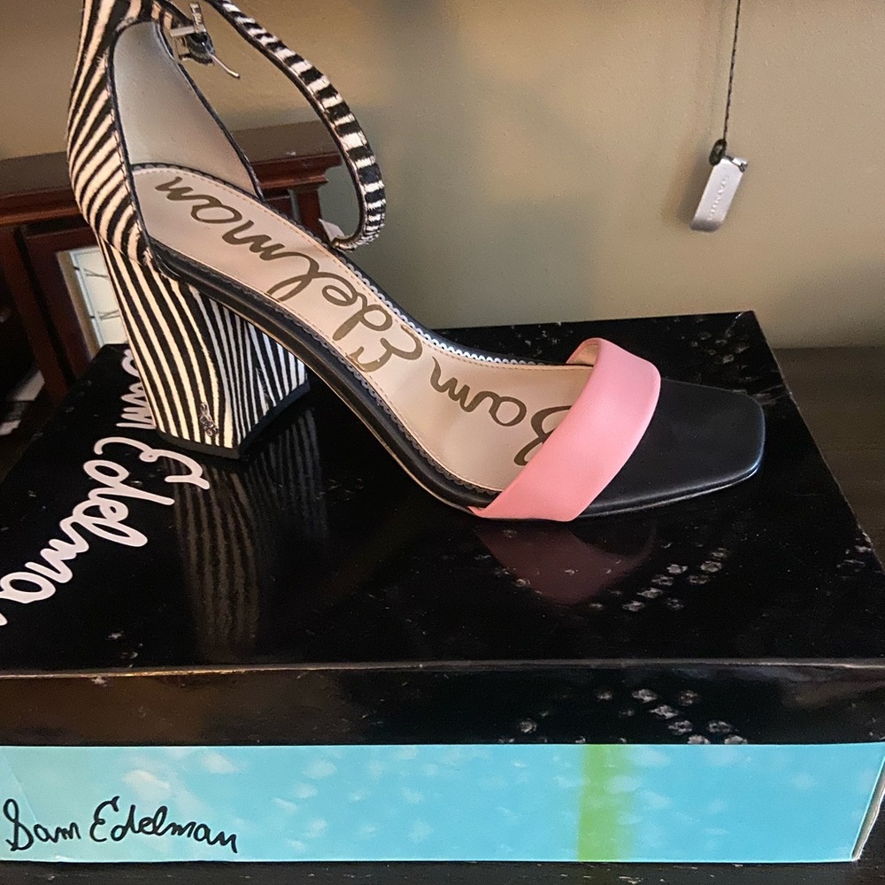 Sam Edelman Pink and Black Women's Heels